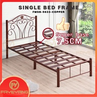 Fayeyang Wood Leg Metal Single Bed Frame/Quality Single/Katil Bujang Besi/Katil Single Besi