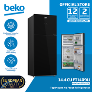 Beko Refrigerator 409L (14.4 cu. Ft) Top Mount Freezer Inverter RDNT401E50VZGB