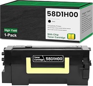 58D1H00 Black High Yield 58D1H00 Toner Cartridge Replacement for Lexmark 58D1H00 for MS725dvn MS821d