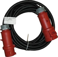 Aktobis 32A CEE Connection Cable H07RN-F 5G4 with 10 m Length and incl. Coupling and Plug, IP44