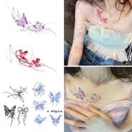 Butterfly Female Collarbone Tattoo Stickers Waterproof Senior Simulation Lasting Stickers Sense E1e5