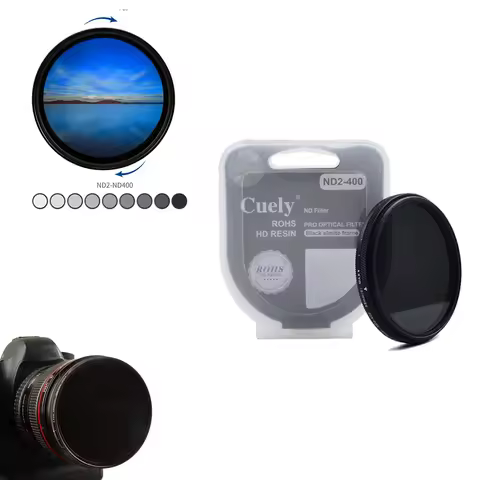 ND2-400 40.5 46 49 52 55 58 67 72 77 82mm Camera Adjustable Neutral Density Fader Variable filter ND
