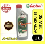 CASTROL ACTIV CRUISE 15W-50 ENGINE OIL API SL JASO MA-2 MINYAK ENGIN OIL 4T 15W50 15W 50 ACTIV CRUIS