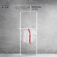 OUROOM ราวแขวนเสื้อ ราวแขวนผ้า ราวแขวนไม่ต้องเจาะ 2 เสา 1 ราวแขวน (OU-07) ใช้แทนตู้เสื้อผ้าได้ดี