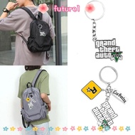 FUTUREE Game PS4 GTA5 Keychain, GTA V Grand Theft Auto 5 Star Muti Key Holder, Car Pendant Keyholder