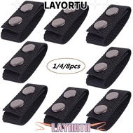 LAYORTU 1/4/8Pcs Belt Buckle Sports  Double Snaps Heavy Duty