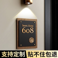 House Number Plate Outdoor Durable Luxury No Plate Home Door Numbers Custom house plate 高级感 房间号码牌 家用