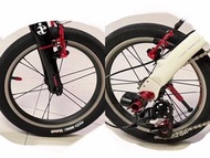 Litepro 14吋3速輪組連內胎快拆杆dahon dove 412