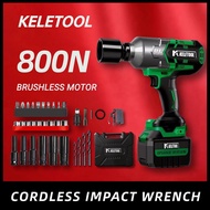 Impact wrench KELETOOL KE004 1/2 inch Cordless Truck Impact Wrench with Massive 800NM Torque
