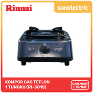 Rinnai RI 301 S Kompor Gas Stove Teflon 1 Tungku RI-301 S / RI301 S / RI 301S - Hitam