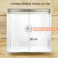 SQUARE TIN 4.5cm HEIGHT SIZE 25x25cm Cake Mold Cake/ Sponge Cake/ Tart/
