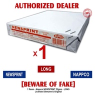 NAPPCO Newsprint Paper Papers Gray 52gsm LONG 8.5x13in News Print - 1 Ream