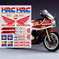 Honda HRC Reflective Sticker Repsol Motorcycle Motocross Sponsor Peripheral Brand Decoration Decals For Honda City Vario150 Adv150 Jazz Dash 125fi Civic RS150 Accord EX5 Future Wave 110 Odyssey rb1 C50 SV4 PCX150 C100 C70