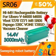 New 14.4V Ni-MH 3000mAh Rechargeable Battery For Libero V-M600 M606 Vbot T270 T271 M8 SR06 Papago S3