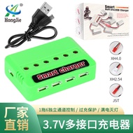 3.7V One for Six Charger Model Aircraft Drone Accessories LED Indicator Color Box USB Charger/10.8