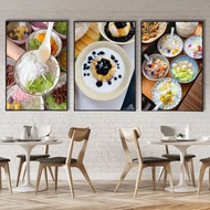 Tea Shop Wall Canvas Painting BH113 - Decorative Hanging Painting, Shop Decor, Restaurant Sharp Fram