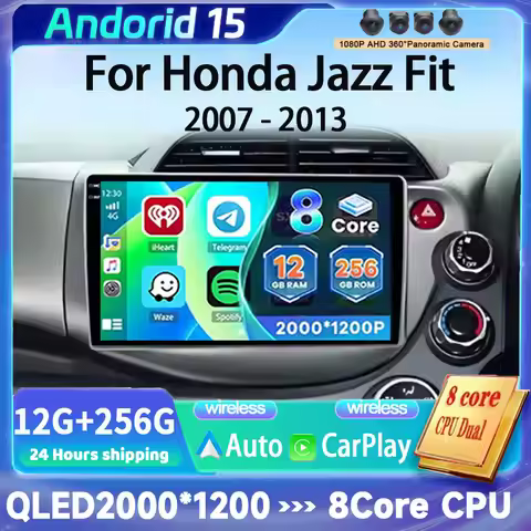Car Radio For Honda Jazz 2 GG 2007 - 2013 Fit 2 GE GP GE 2007 - 2014 Right hand drive Multimedia Vid