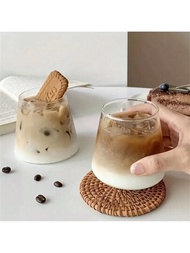 1入耐熱玻璃杯,創意山峰造型早餐牛奶咖啡威士忌啤酒家用酒杯