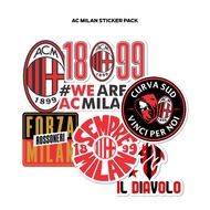 STICKER PACK AC MILAN WATERPROOF STIKER AESTHETIC BOLA UNTUK LAPTOP CASE HP HELM STICKER CASE / Stic