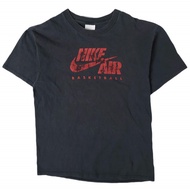 NIKE 00 年代 AIR BASKETBALL T 卹 Logo 印花 T 卹 L 黑色 短袖 復古籃球上衣 [二手] [NIKE]