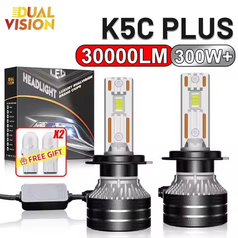 K5C Plus H7 LED Headlights Kit Canbus 6000K 8000K 880 H27 H3 H1 H4 H11 9012 HIR2 H8 H9 9005 9006 900
