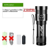 10000LM 2 * XHP90 ไฟฉาย LED ดําน้ําใต้น้ําไฟฉายดําน้ํา IPX8 กันน้ําที่มีประสิทธิภาพดําน้ําโคมไฟสีขาว