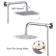 HOTSELL🔥 PAIP BILIK MANDI Stainless Steel (8 inch Square) Shower Head Rainfall 360° Set PAIP AIR HUJ