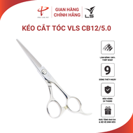 Kéo cắt tóc VLS lưỡi thẳng quai offset phẳng đỡ ngón cố định CB12/5.0- hàng chính hãng