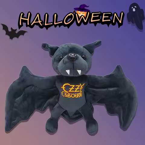 35cm Ozzy Osbourne Bat Plush Toys Halloween Unique Gray Atmosphere Decoration Simulated Bat Decor Fo