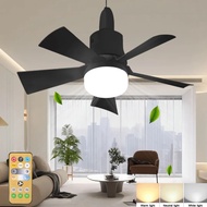 Socket LED Fan Light with Remote Small Ceiling Fans with Lights 3 Colors Dimmable LED Light Bulb Fan