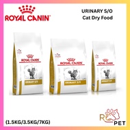 Royal Canin Cat Veterinary Diet Urinary S/O 1.5kg / 3.5 kg / 7kg Dry Cat Food