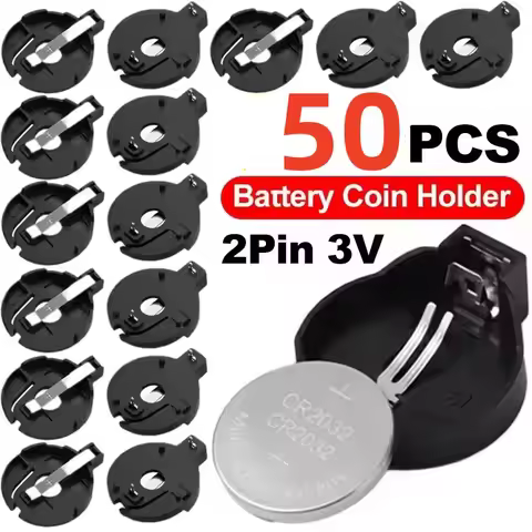 10-50Pcs Cr2032 Button Battery Holder 2 Pin Dip Coin Cell Battery Socket Coin Button Battery Holder 