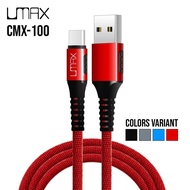 Umax CMX-100 3.2A Data Cable (Support Fast Charging) (Metal Nylon Material)