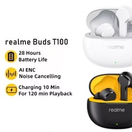 Realme Buds T100 - 28 hours Total Playback | Ai Noise Cancellation Calls | IPX5 Water Resistance