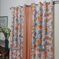CA55Y - Divinia Apricot Mid Sold Per Pc Or 3in1 Set Ring Curtain ( 5 ft - 152 cm To 7ft - 213 cm )