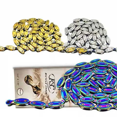 Mountain Bike Single Speed Olive Chain 100L Fixed Gear Chains With Magic Buckle EIEIO Bicycle Parts