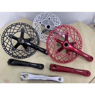 VIARON Folding Bike Crankset 53T 56T 130 BCD Lightweight Aluminum Alloy Hollow CRANK (LOCAL SELLER READY STOCK)