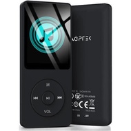 AGPTEK A02S 16GB MP3 Player, 70 Hours Playback Lossless Sound Music Player, Supports up to 128GB, Bl