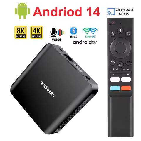 TV Box Android 14 8K TV98 ATV Plus Allwinner H313 Quad Core 5G Dual Wifi BT5.0 Support Smart Voice c