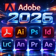 NEW~Adobe 2026 Photoshop Illustrator Lightroom Acrobat Animate inDesign Premiere After Effect Media 