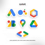 Cutting Sticker Vinyl IT Google Ecosystem Waterproof - Google Ads / Google Fonts / Google Maps / Goo