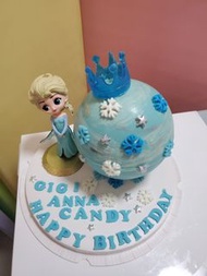 生日蛋糕 elsa frozen 扑扑蛋糕