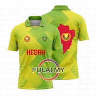 Minimalist Sport Jersey Malaysia Retro Collar Jersey Custom Name Full Sublimation Jersey Plus Size Baju Sport Jersey KEDAH / PENANG T Shirt Berkolar Lelaki Perempuan Jersey