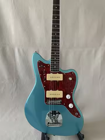 1959 Jazzmaster Journeyman Metallic Green Electric Guitar Wide Lollar Pickups, Alder Body, Red Pearl