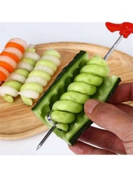 1入組蔬菜螺旋刀雕刻工具土豆胡蘿蔔黃瓜沙拉手動螺旋螺絲切片機切片機