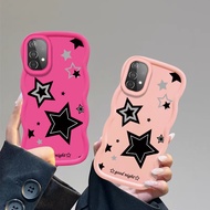 Black pentacle wavy case for Samsung A51 A52 A52S A53 5G A54 A55 A73/Samsung S22 Ultra S23 Ultra 24 