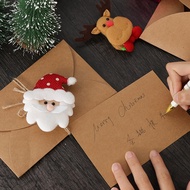 2024 New Christmas greeting card hair clip Kraft paper Christmas message card creative blessing gift card Love Christmas SYU