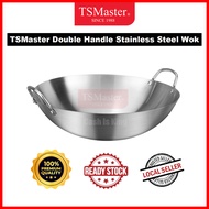 Stainless Steel Wok with Single or Double Ears High Quality / Kuali Stainless Steel Bertangkai / Kuali Besi