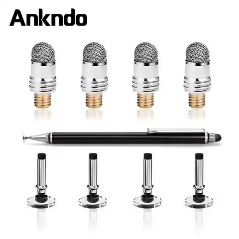 ANKNDO Universal Stylus Pen for Phone Tablet Pen Tips Touch Cloth Head Laptop Stylus Pen Accessories