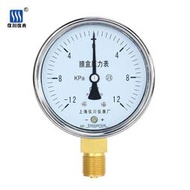 上海儀川儀表廠膜盒壓力錶YE-100燃氣表千帕表管道瓦斯微壓表氣